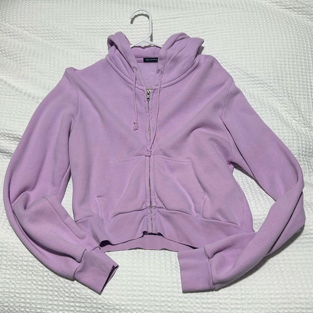 cropped purple brandy sweatshirt